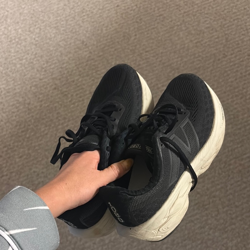 New Balance Black and White Athletic Shoes